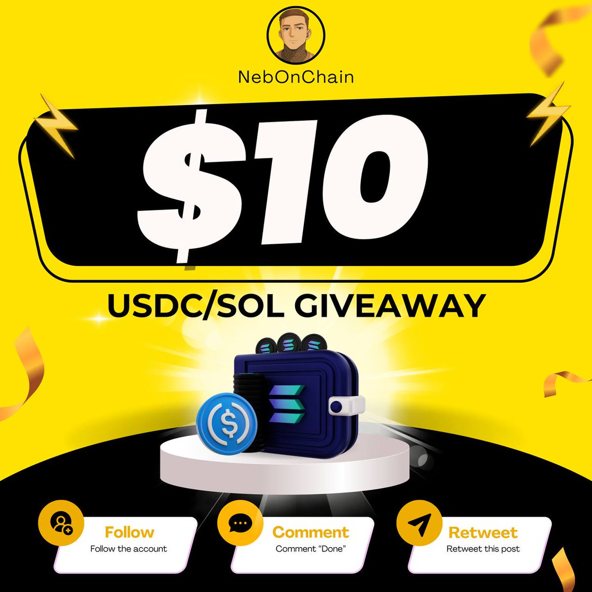 🏆 $10 in $SOL | $USDC / 24 Hours⏰ -Like+RP+Bookmark 📕 -Follow @BKOnChain  -Comment BK