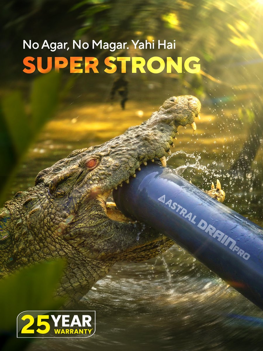 Jab baat ho real strength ki, Astral Drain Pro se better koi nahi. Iska three-layer polypropylene design aasaani se handle karta hai impact, pressure aur harsh conditions taaki aapka drainage rahe Astral Strong. 

#Astral #AstralPipes #AstralStrong #No1Pipes #25YearWarranty