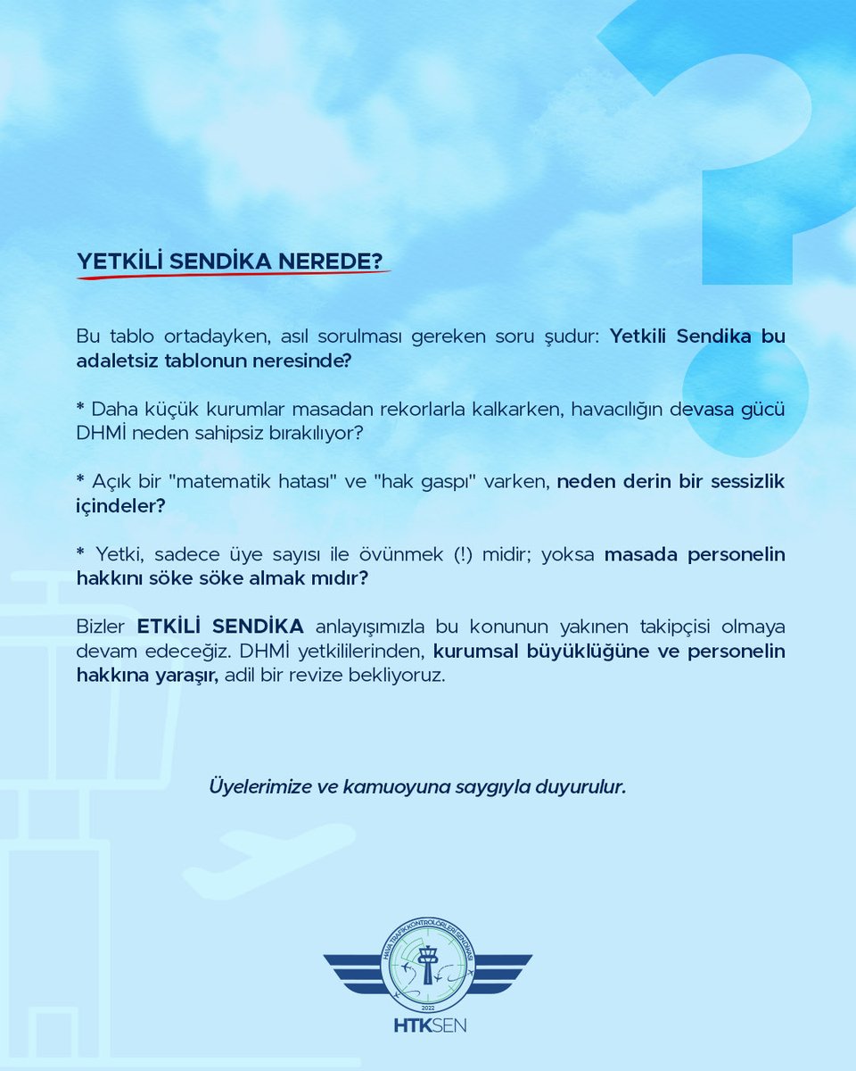 AYNI BANKA, TERS MATEMATİK: DHMİ PERSONELİNİN HAKKI NEREDE?

Kıyı Emniyeti Genel Müdürlüğü (KEGM) ile Devlet Hava Meydanları İşletmesi Genel Müdürlüğü (DHMİ) promosyon ihalelerinde ortaya çıkan tablo, bankacılık teamüllerine ve ticari akla tamamen aykırıdır.

Görseldeki verilere