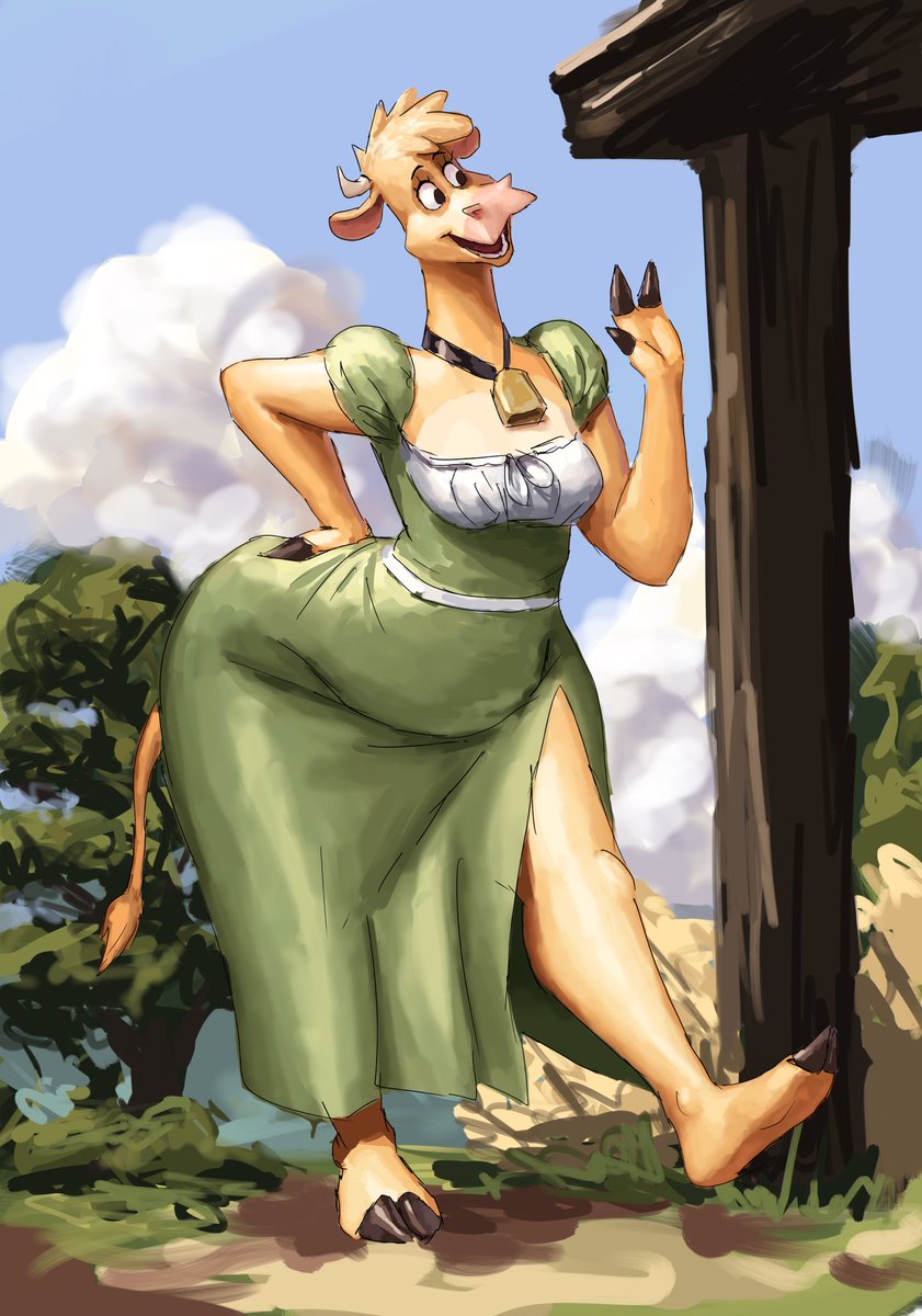 I have exercised my free will to draw Grace, from Home on the Range…. Like this.

Hopefully it will inspire others to exercise their free will
#anthro #disney #art #digitalart #procreateart