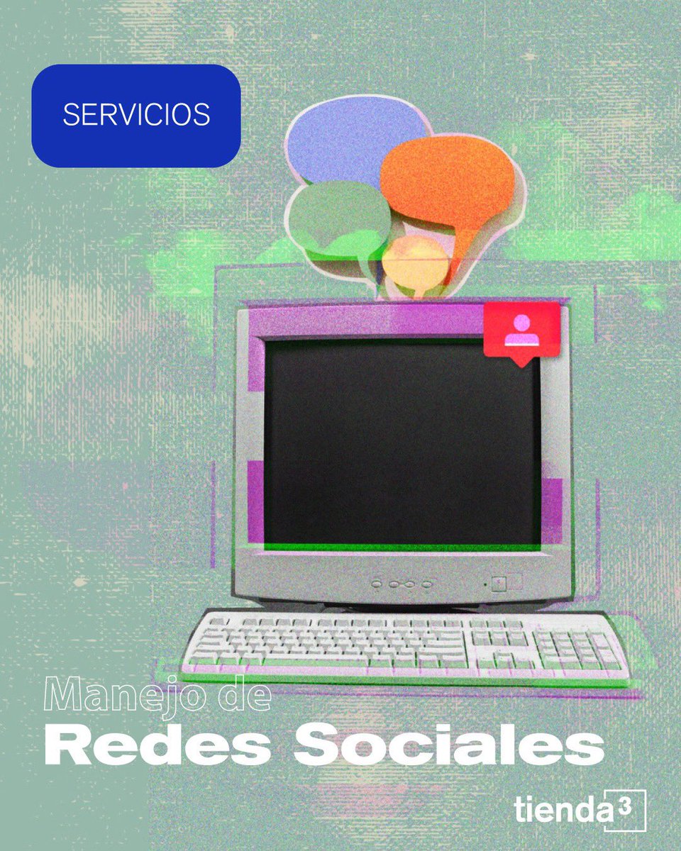 Tienda_3's tweet photo. Tus redes sociales, en nuestras manos. 
Podemos ayudarte a que tu marca llegue a tu audiencia de la mejor manera.

Contactanos! 😎😎 https://t.co/U8vWQuGYBJ