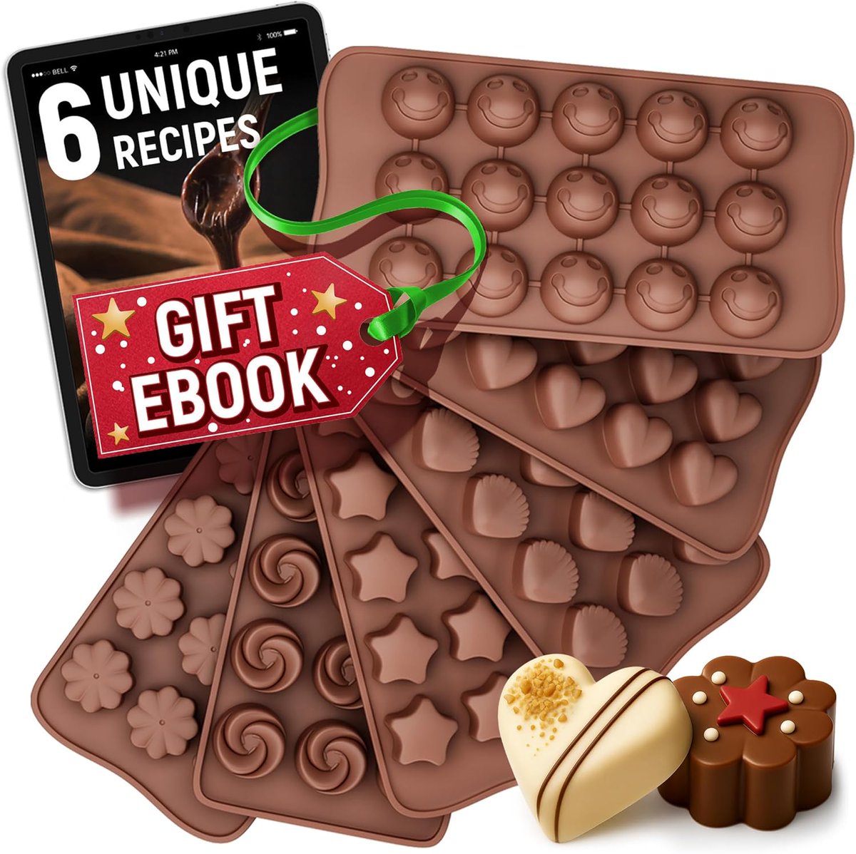 Yaneva74's tweet image. Want to give a thoughtful gift without spending a fortune? 🎁
Make homemade chocolates or truffles! 🍫 This Silicone Mold Set (6 pack!) makes them look store-bought perfect.
amazon.com/dp/B06XQZ12NH?…
#DIY #BakingTwitter #AmazonMustHaves