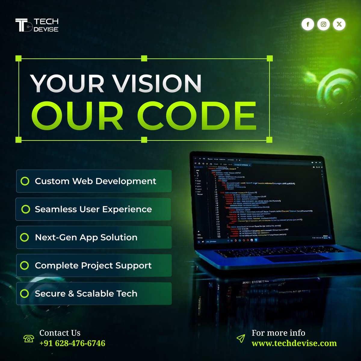it_devise's tweet photo. Big ideas need powerful code.
We build secure, scalable digital solutions that help brands grow faster.
🚀 Your Vision. Our Code.
🌐 https://t.co/KjyLr6GLGa
#TechDevise #YourVisionOurCode https://t.co/6ZWsA0UTar