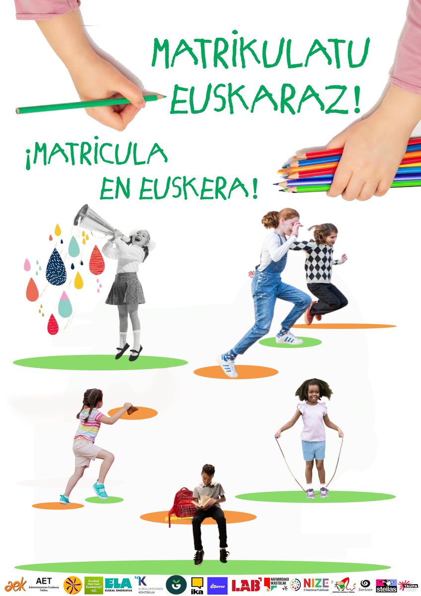 Nafarroako ikastetxeetako matrikulazio epea gerturatzen ari dela eta, euskarazko ereduan matrikulatzearen aldeko kanpaina bateratua aurkeztu dugu Nafarroako euskalgintzako eta hezkuntzako eragileek, sindikatu euskaltzaleekin batera.

Irakurri adierazpena👉 kontseilua.eus/nafarroa/matri…