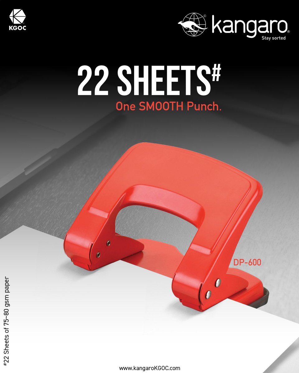 KangaroKGOC_Int's tweet image. DP-600 delivers a smooth, clean punch—up to 22 sheets at a time.
Ready to stay sorted?

#Kangaro #KGOC #PaperPunch #DP600 #OfficeSupplies #Stationery #StationeryAddict #OfficeEssentials #DeskSetup #OfficeSetup #WorkspaceGoals #OrganisedLife #StaySorted