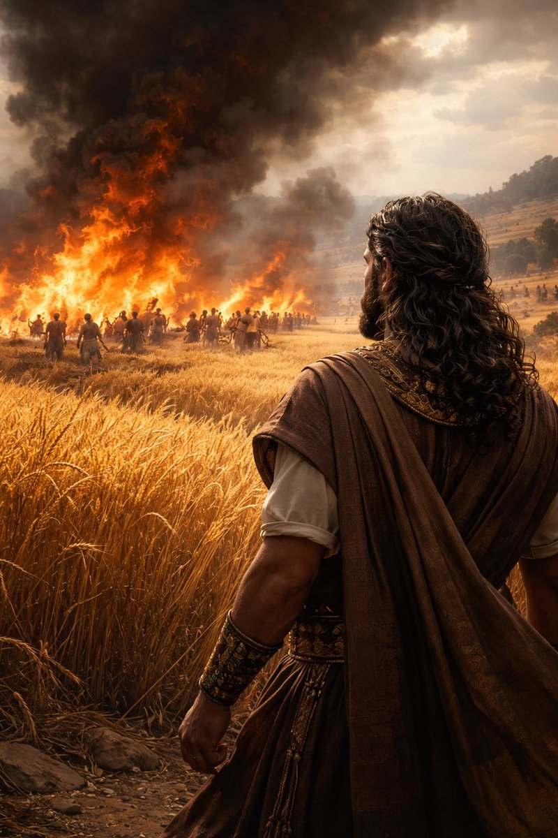 #rpSp | 2 Samuel 1430

Un tremendo contraste entre Absalón y el Hijo Pródigo de la parábola de Jesús. El Hijo Pródigo regresó humillado y arrepentido. Absalón regresó quemando los campos de Joab. #PrimeroDios