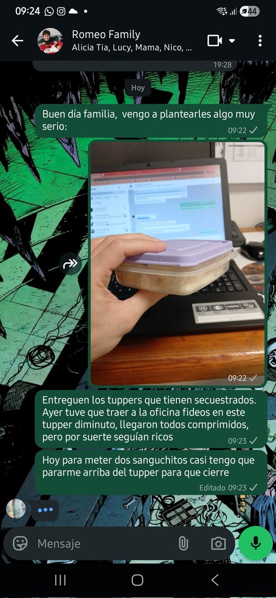 Se pudrió todo en el grupo de la familia.