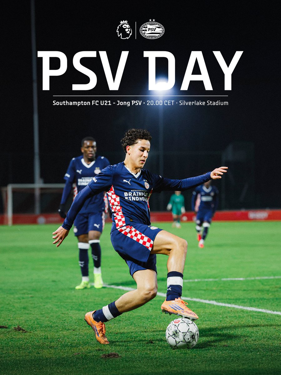 PSV's tweet image. Jong PSV face Southampton FC U21 in our fourth #PLIC match. ⚔️

🎥 Bekijk de volledige wedstrijd live op PSV Play!

#SOUJPS