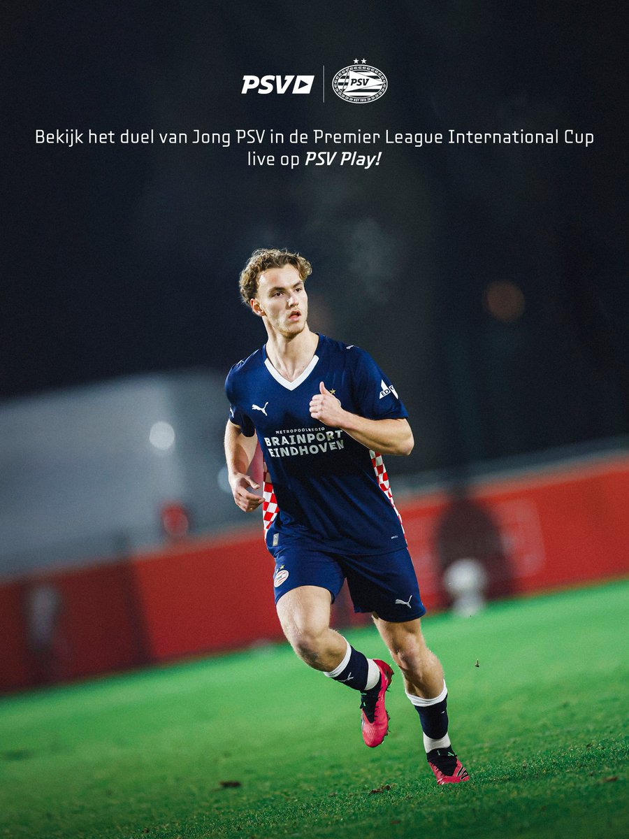 PSV's tweet image. Jong PSV face Southampton FC U21 in our fourth #PLIC match. ⚔️

🎥 Bekijk de volledige wedstrijd live op PSV Play!

#SOUJPS