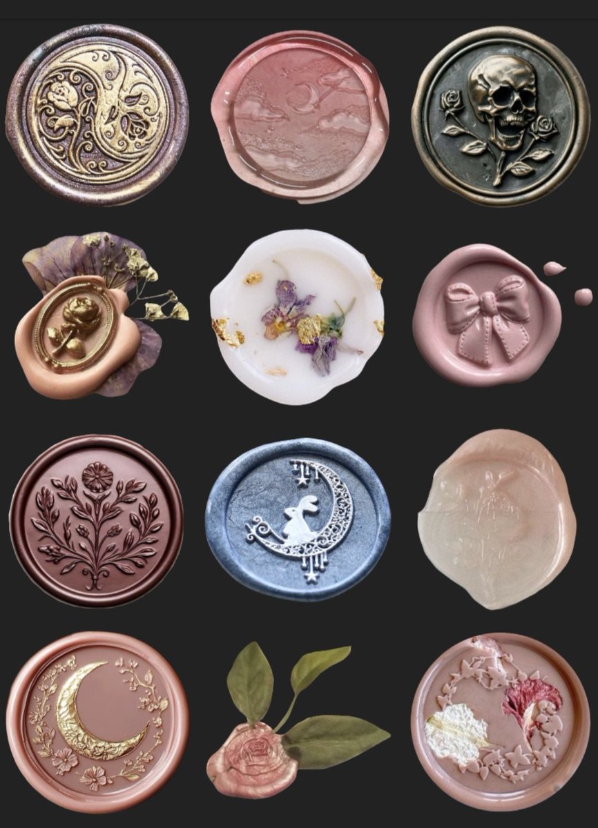 BiancoDavinci's tweet image. collection of wax seal stamps.