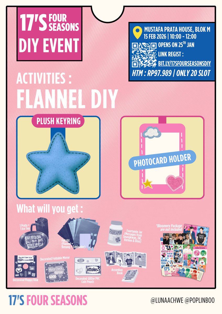 lunaachwe's tweet photo. Here are the details youβve been waiting for πβ¨
Join us for flannel DIY, cupsleeve event, and others exciting activities π«
All details are up, save the date & RSVP via the link! πΈβοΈπβοΈ
#17sFourSeasons
#BloomingSeungkwan #SunshineDK #CoolAsVernon #FallforDino https://t.co/dsW80jkeUx