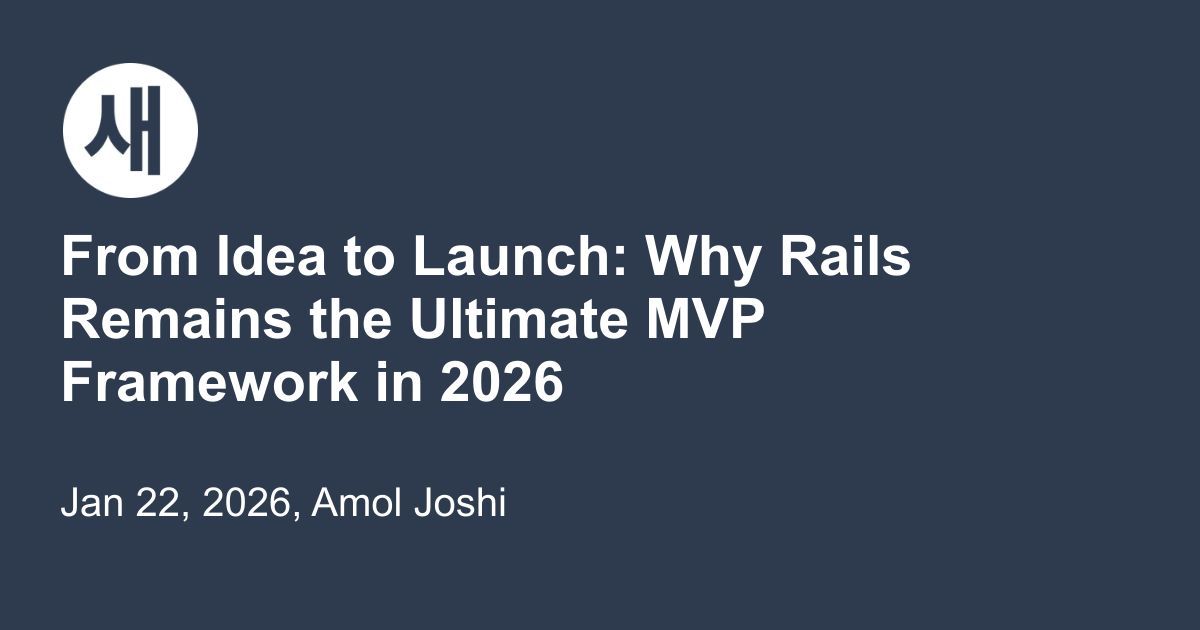 Speed to market can make or break your startup. Discover why Ruby on Rails remains the secret weapon for building MVPs fast—the same framework that powered Airbnb, and Shopify from day one. #RubyOnRails #MVP #StartupTech #WebDev #RailsDev #StartupLife 
Read More