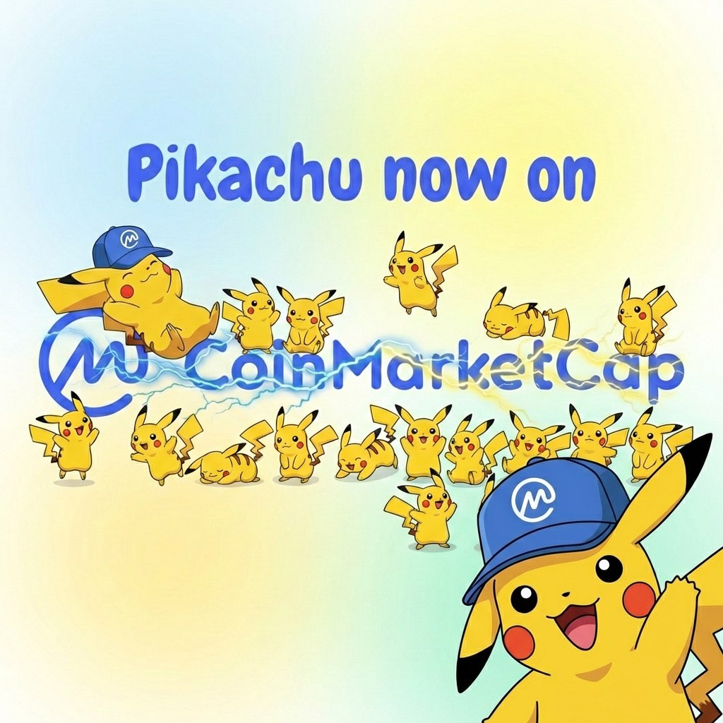PIKACHU is now listed on @CoinMarketCap ! Pika Pika ! ⚡️🔵