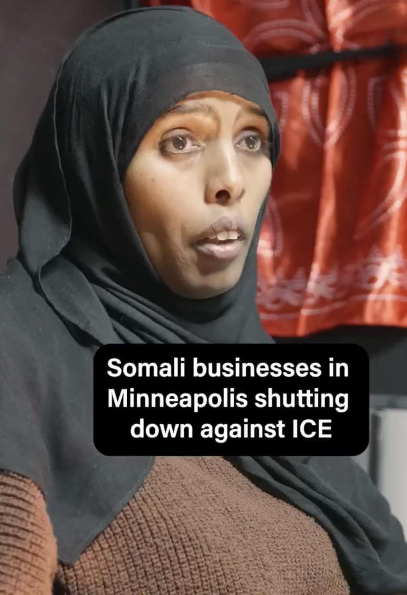 wakeupusa's tweet photo. Somalis are now saying they will join in the planned shutdown on Jan 23rd and close their businesses to protest ICE deportations

“We don’t tolerate violence. We don’t tolerate discrimination. We don’t tolerate grabbing people from their own house."

Thoughts? https://t.co/CyrDdF6n1W