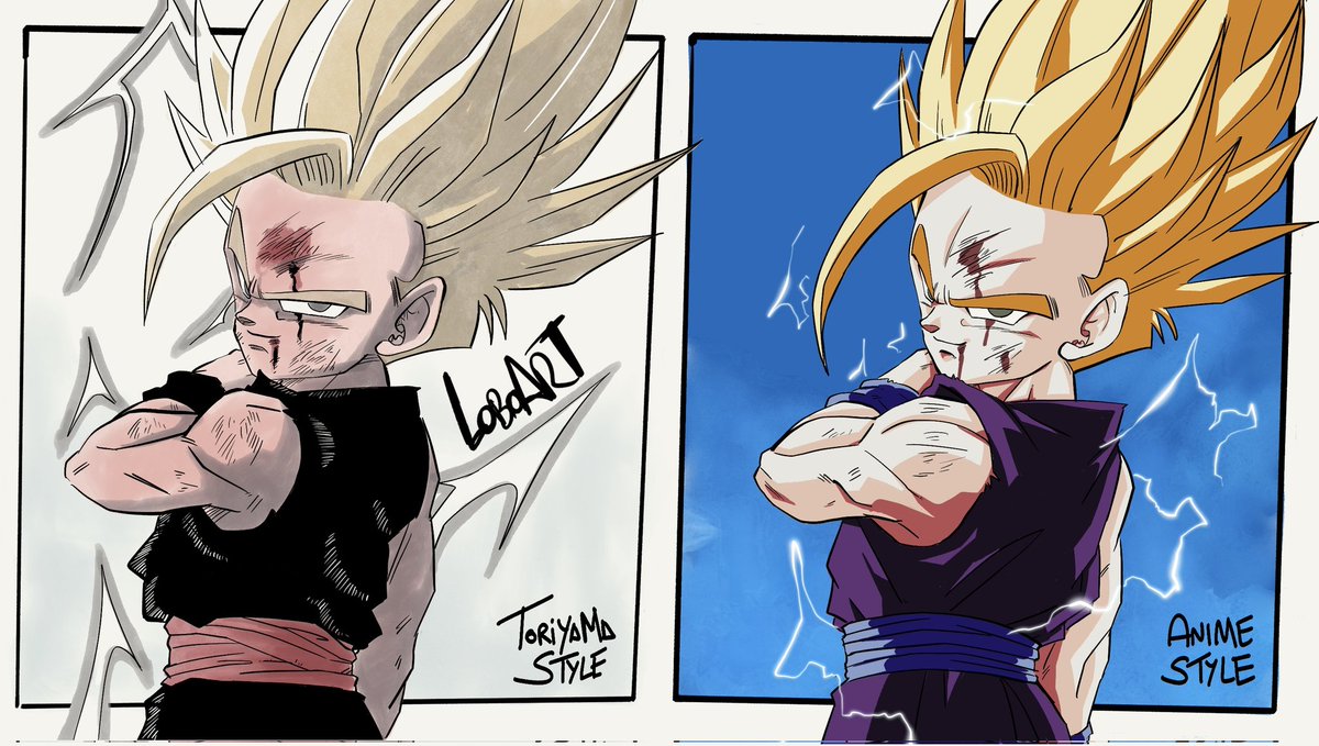 Hola!!! Mucho tiempo sin publicar nada!! Anoche me inspiré en dibujar algo nuevo... Siempre me llamó la atención la diferencia artística entre el arte del sensei Toriyama y la adaptación al anime...y decidí probar los 2 estilos.
Con cual os quedais??

Os leo!!
 #Genkidamatsuri