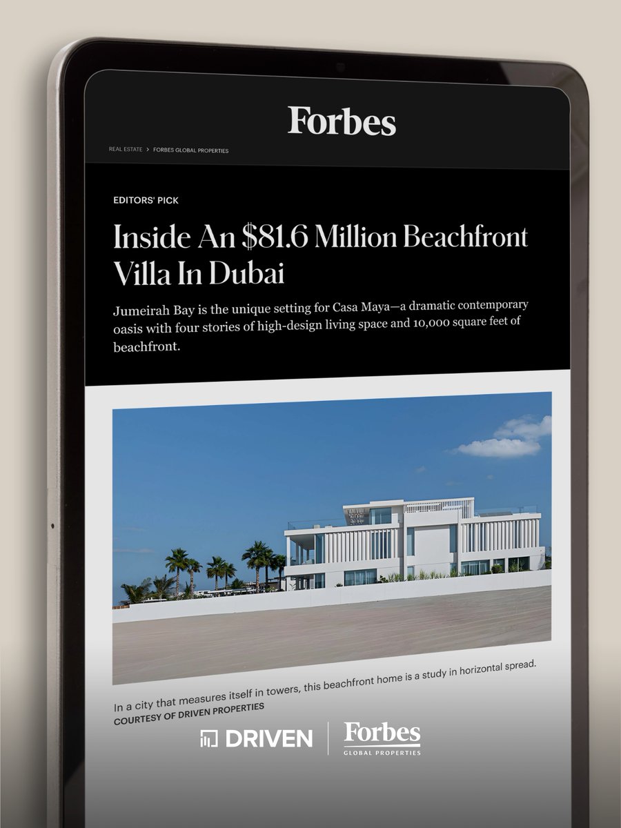 As seen in <a href="/Forbes/">Forbes</a>.

Discover a one of a kind masterpiece on Dubai’s most coveted address.

Read the full feature via the link here: forbes.com/sites/forbes-g…