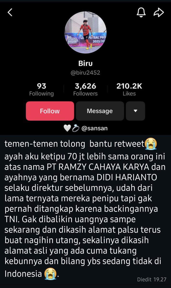 tanyakanrl's tweet image. 💚 tolong bantu retweet, ayah aku ketipu puluhan juta sama dia dan ayahnya.