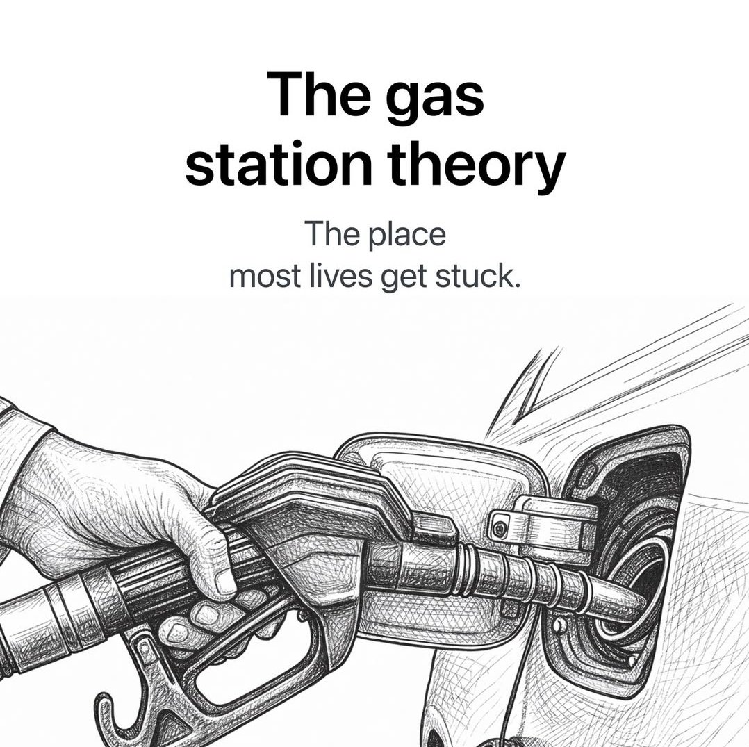 THE GAS STATION THEORY:

(The place most lives get stuck)

Must read 
//THREAD// 🧵