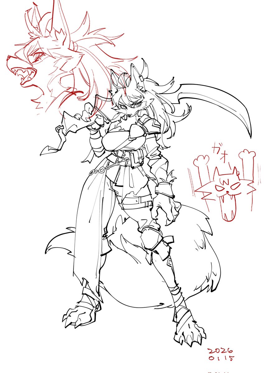 joofoot's tweet image. おおかみちゃん