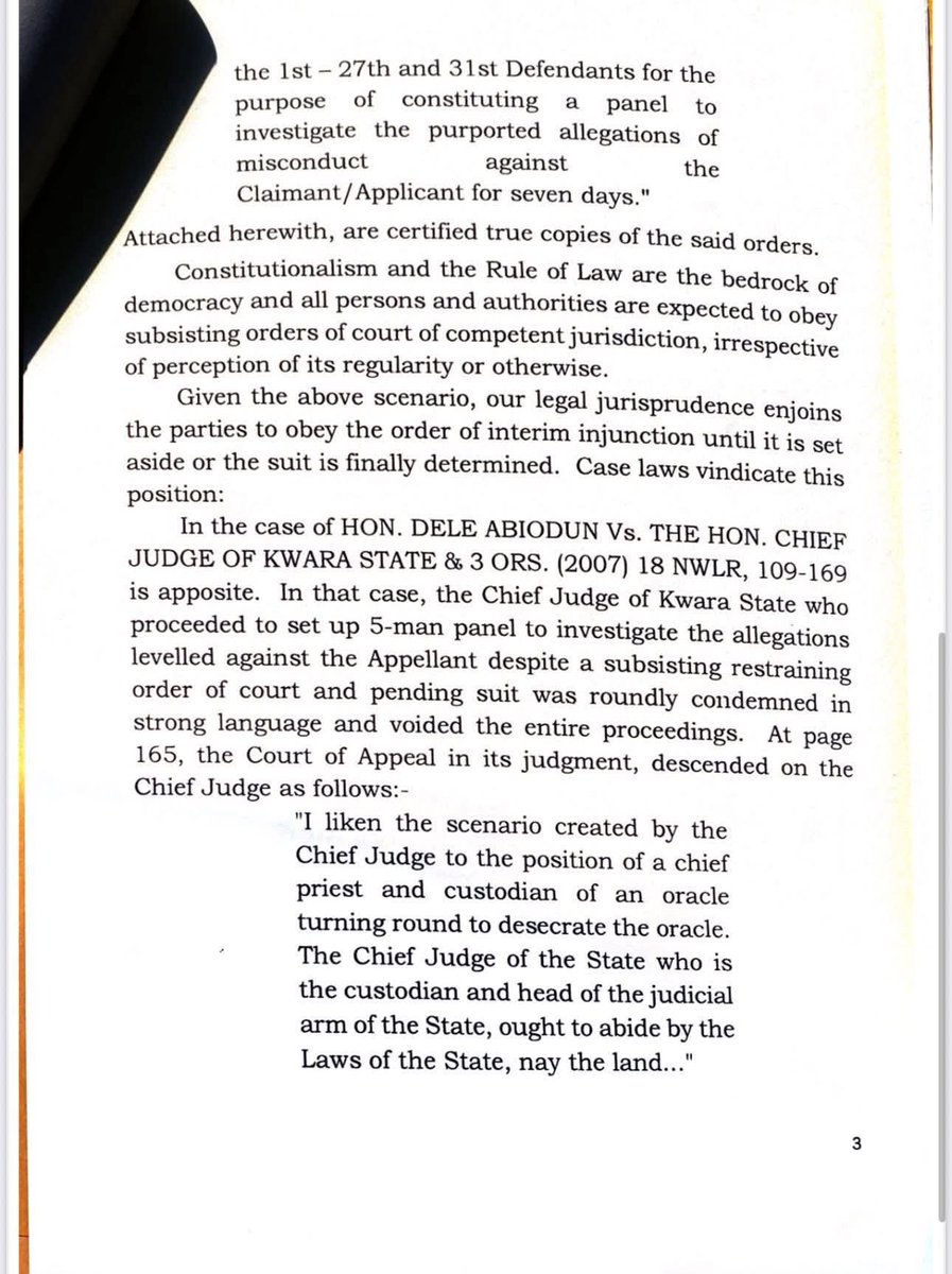 RealPhGist's tweet photo. The Chief Judge of Rivers State confirmed receipt of two letters from the Rivers State House of Assembly requesting the set-up of a seven-man investigative panel to probe allegations of gross misconduct against H.E Sim Fubara, as well as a similar request concerning his Deputy https://t.co/yY29IcS3Qn