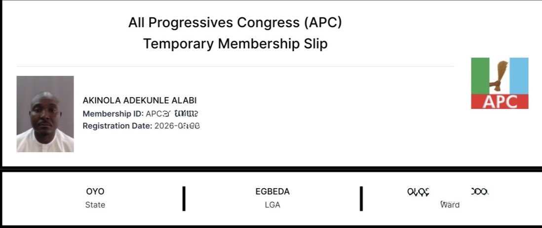 akinalabi's tweet image. Membership revalidation. Make sure you register as a member of the ONLY FUNCTIONAL political party in Nigeria. It’s closing soon.