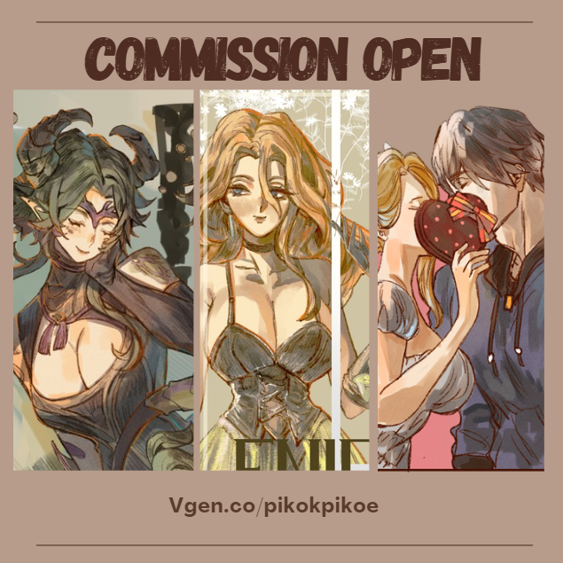 🌻COMMISSION OPEN 🌻
My comms are open! I have various menu, YCH couple will be get 10 percent discount

you can order here 
⭐️vgen.co/pikopikoe⭐️

thank you! shares are appreciated :D
#VGenComm