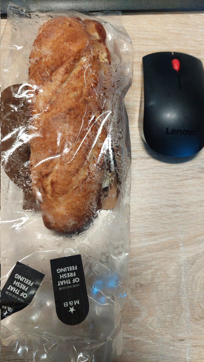 MelKen44's tweet photo. @Mugg_and_Bean R75 for THIS #baguette? Is it bread or a collectors item?? #Shrinkflation #CostOfLiving https://t.co/vUY7iixJ9Z