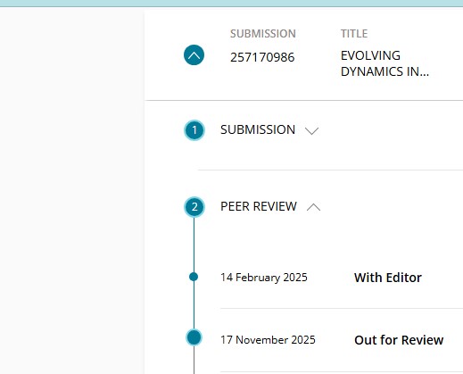 Sosyal bilimcinin WoS ile imtihanı. 1 yıl olmasına 1 ay kaldı bakalım ne zaman değerlendirilecek. 

Bu arada, TÜBİTAK 2219 sonuçlarının henüz açıklanmamış olması ve takvime ilişkin bir öngörünün paylaşılmaması, uluslararası iş birlikleri açısından planlama güçlükleri yaratmakta;