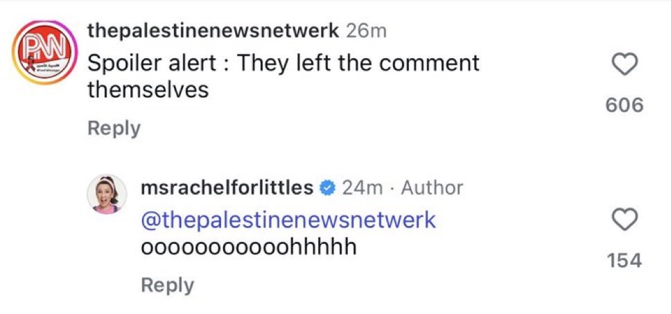 “Apologizes” for “accidentally” liking a comment that says “Free America from Jews.”

Immediately comments supportively of a comment from a pro-Hamas account claiming that Jews set her up.

Just incredible stuff.