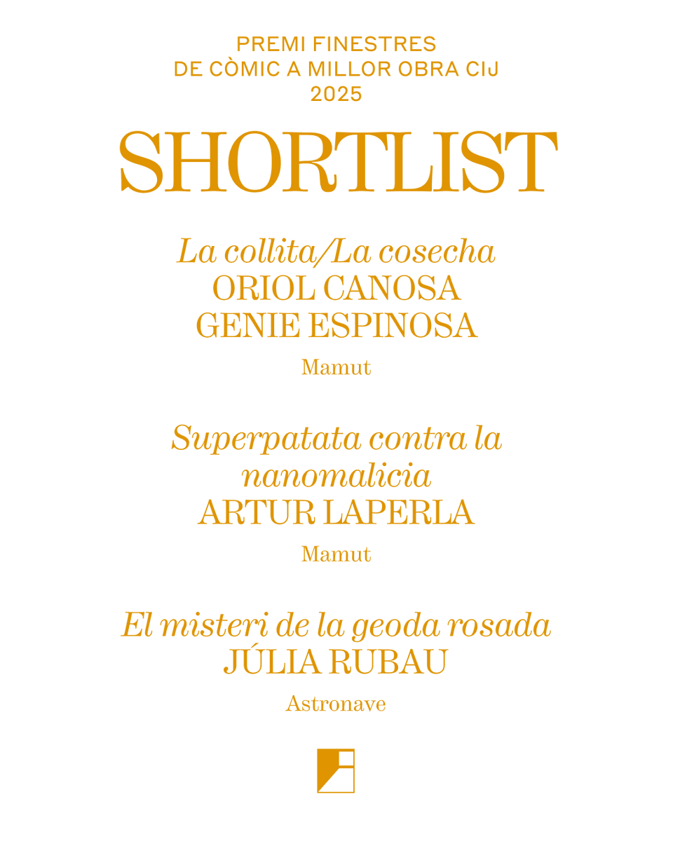 Llegeix el veredicte del Jurat aquí: fundaciofinestres.com/shortlist-prem…
