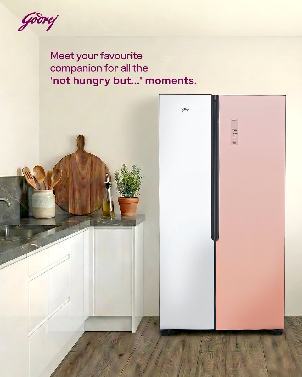 GodrejAppliance's tweet image. Our fridge knows all your secrets. 
The post-dinner dessert. The midnight raid. The last slice that mysteriously disappeared. 
But don't worry - we keep everything fresh and every secret safe!

#Godrej #SochKeBanayaHai #ThingsMadeThoughtfully