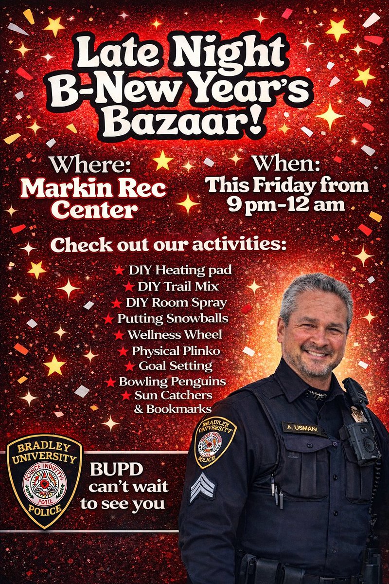 Welcome back, students!
We’re excited to see you tonight at Late Night BU — come hang out with us at the Markin Rec Center! 🎈