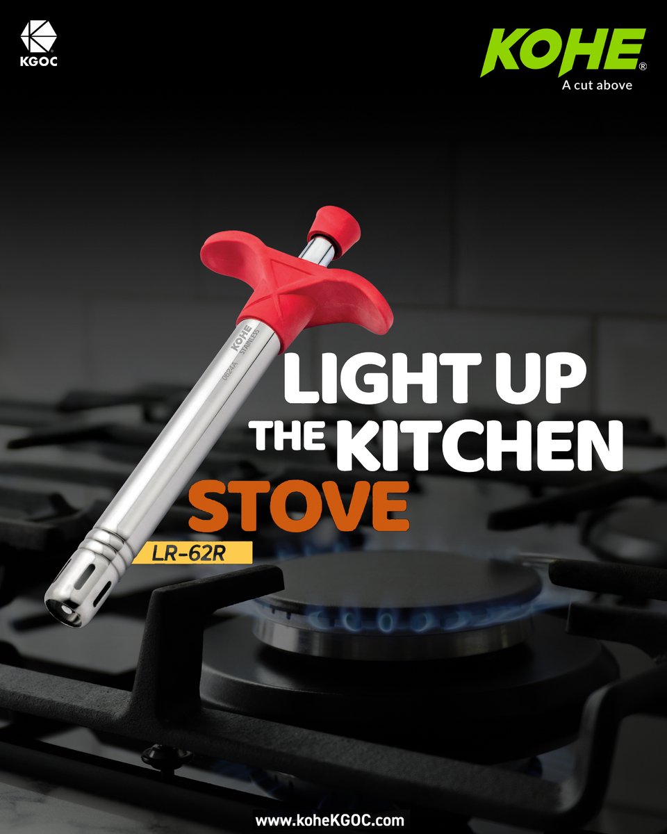 KoheKGOC_Int's tweet photo. Meet the KOHE LR-62R — a reliable, easy-to-use gas lighter designed for quick stove ignition.

#KOHE #KGOC #LR62R #KitchenEssentials #KitchenTools #GasLighter #StoveLighter #KitchenHacks #HomeEssentials #Cookware #CookingMadeEasy #HomeAndKitchen #DailyUse #SmartKitchen https://t.co/Ru4qtdHy5Z