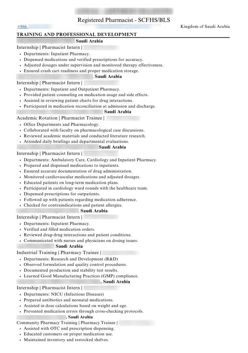 Preview_er's tweet image. سيرة ذاتية - صيدلي مسجل 📄

الحمدلله ⭐️