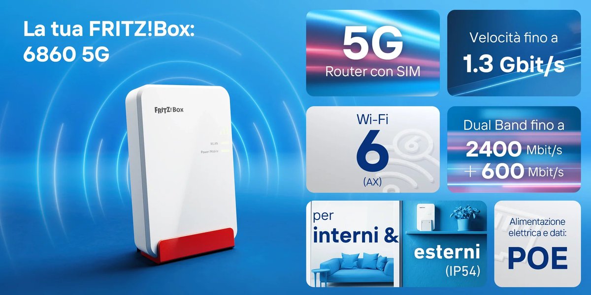 📡 Il mondo è il tuo hotspot: con i router per rete mobile FRITZ! sei online sempre e ovunque (anche in smart working o in trasferta).

🔒 Gestione accessi e VPN inclusi. 

🛒 Li trovi nel nostro shop:
fritz.com/it-it/collecti…

#mobile #FRITZ #4G #5G
