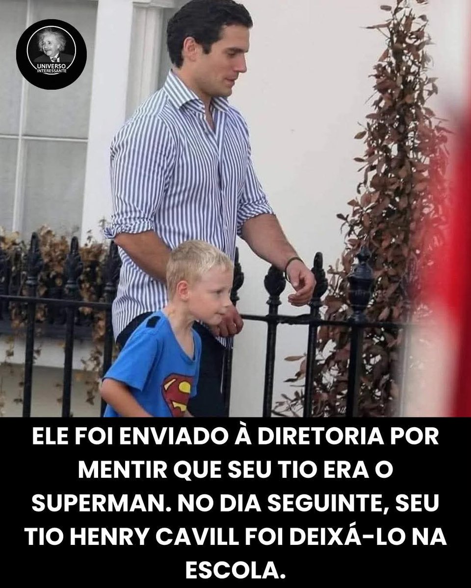 paulodetarsog's tweet image. O menino foi punido por "mentir" que era sobrinho do SuperMan, então o Henry Cavill, irmão da sua mãe, o levou até a escola.

Só imagine a cara dos professores e da molecada.