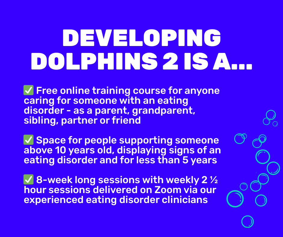 beatED's tweet photo. Did you know our Developing Dolphins 2 online programme, for those supporting someone with an eating disorder, is now available for self-referral in more places!

Find out more and self-refer today: https://t.co/JBDGYGAt2v https://t.co/WroATk8rop