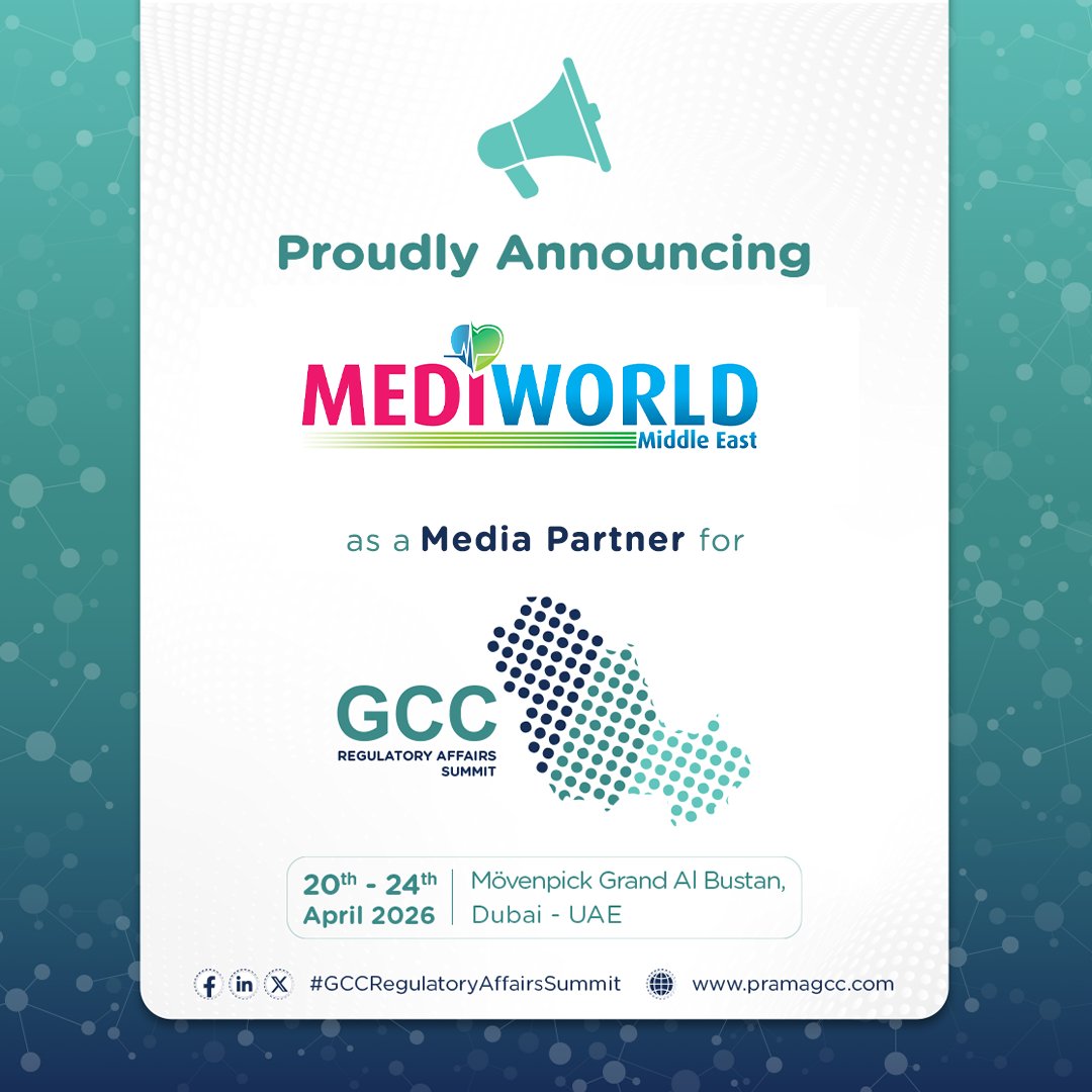 Welcome with us our media partner, <a href="/mediworldme_/">MediWorld Middle East</a>   !

For more information, please visit: pramagcc.com

#GCCRegulatoryAffairsSummit #pharmacist #pharmaceuticals #Pharma #GCCPharmaSummit #regulatoryaffairs #GCC #media #partner