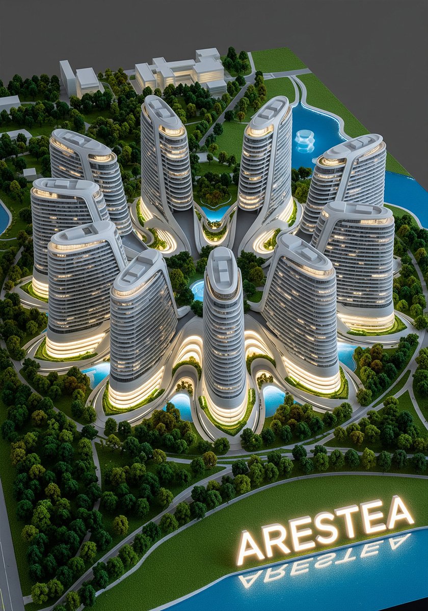 AresteaStudio's tweet photo. #futuristicarchitecture #verticalurbanism #architecturalmodel #futurebuildings #ecopolis #arcology #greenroof #skyscraper #futurecity #megastructure #hightecharchitecture #tbilisi #housing https://t.co/vuu1sgV0Qo