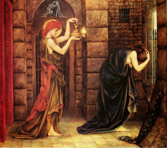 amparosolerd's tweet image. ✨✨Que la diosa #Spes o #Elpis siempre ilumine la #desesperación…✨🖼️ #Hope in the Prison of #Despair, Evelyn De Morgan, 1887 (#Esperanza en la prisión de la #desesperación, Evelyn De Morgan) @grok #FelizJuevesATodos