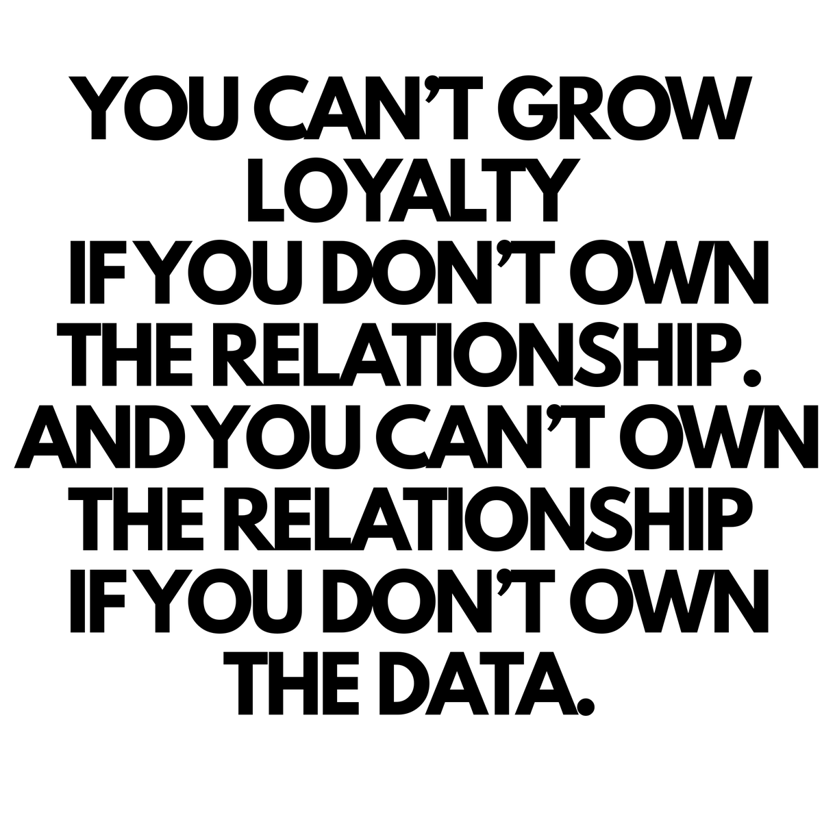 raange's tweet photo. You can’t grow loyalty if you don’t own the relationship.
And you can’t own the relationship if you don’t own the data.
Renting attention is not a strategy.
Owning your audience is.

#OwnYourAudience #FirstPartyData #BrandLoyalty #Marketing #Growth https://t.co/qEZCwQwPbD