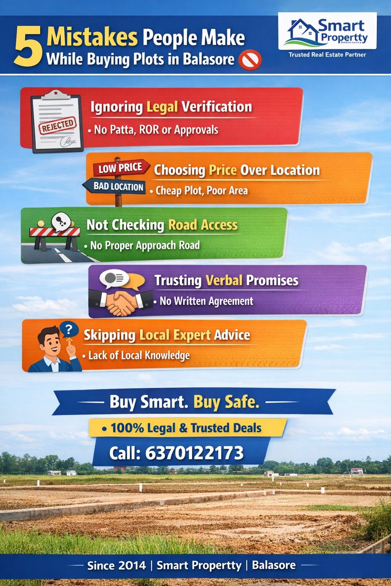 smartpropertty's tweet image. #SmartPropertty #BalasoreProperty #PlotBuying #RealEstateTips #OdishaRealEstate #balasore #odisha #Realestate #Sale