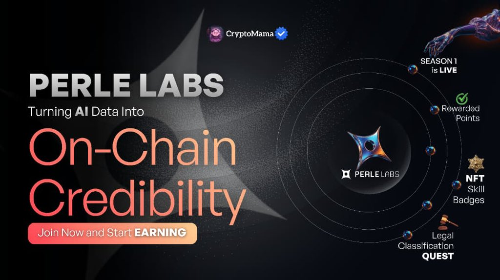 So Perle recently launched its Season 1 Campaign and here are what you need to know

<a href="/PerleLabs/">Perle Labs</a> is a top-tier Ai data infrastructure created by ex-Scale AI team, backed by $17.5M funding from investors like Framework Ventures and CoinFund.

Season 1 is Perle Labs' inaugural