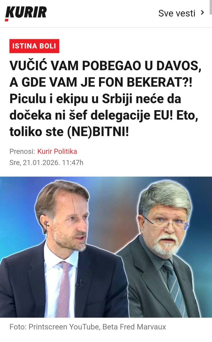 vBeckerath's tweet image. Dear Kurir,
Greetings from Brussels, where I am attending the regional EU Ambassadors’ Conference, scheduled long ago.
For the record: the EP delegation is not coming to Belgrade to meet the EU Ambassador - they're in the expert care of my colleagues. Živeli!