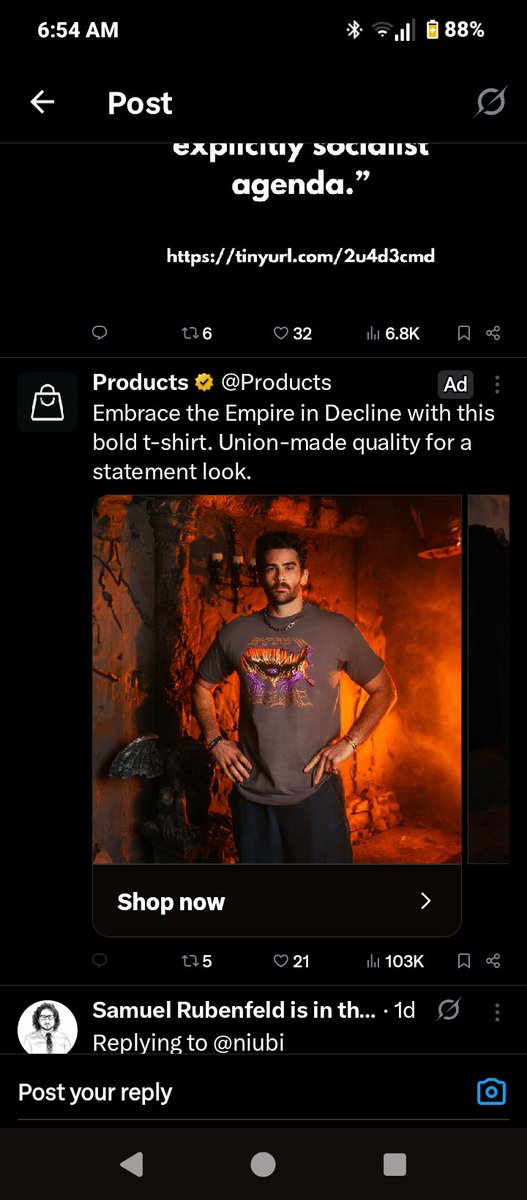thestewpac's tweet photo. @hasanthehun Wasn't sure if you're aware that Elon is using your image to sell merch. Hope you signed off on this and your likeness isn't just being used by the algorithm. https://t.co/fpc2VGjLZ7
