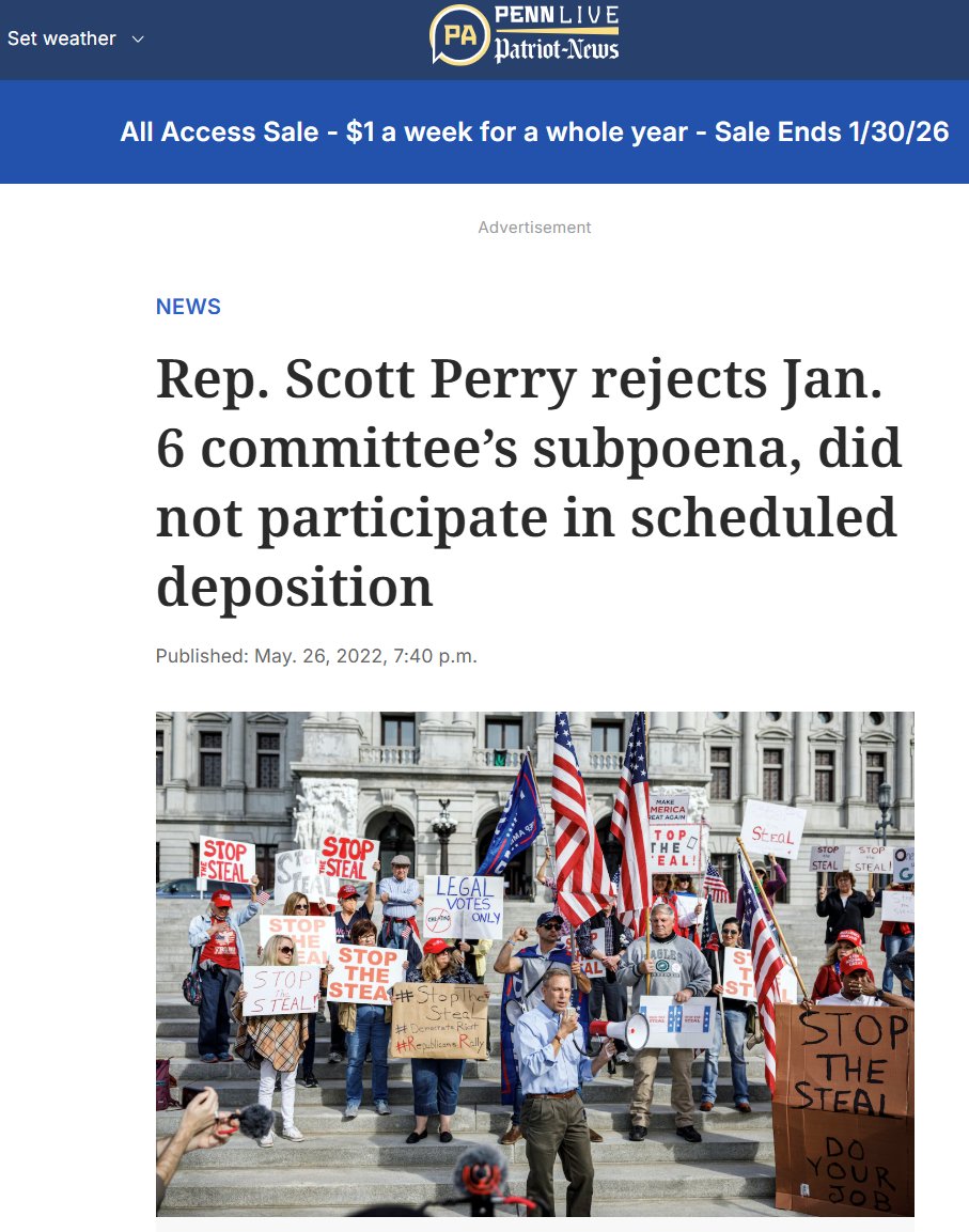 .<a href="/RepScottPerry/">Rep. Scott Perry</a> clearly thinks he's entitled to a special brand of immunity.