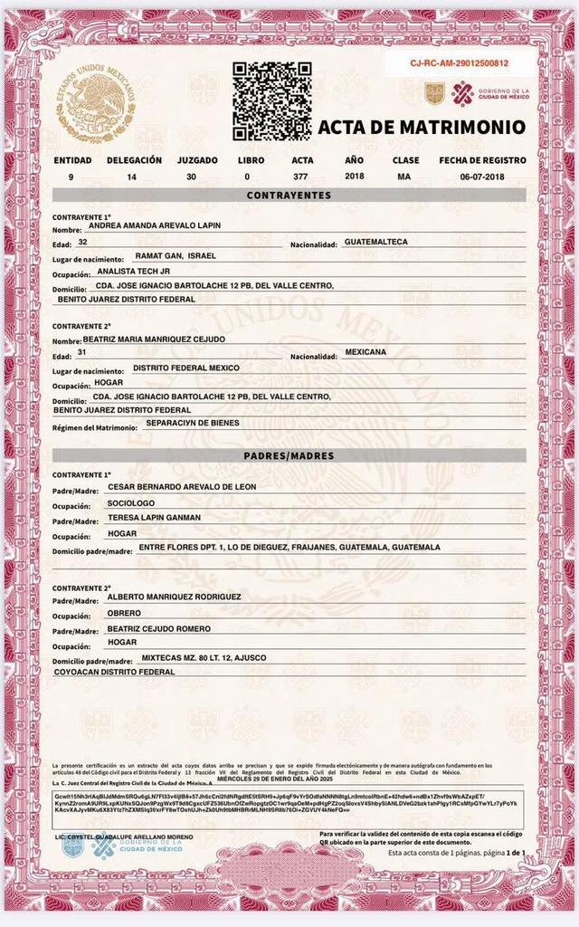 SociedadGT's tweet photo. Desde México, la modesta psicóloga lesbiana Andrea Amanda Arévalo Lapin se hizo multimillonaria contratista del Estado de #Guatemala. Nos recuerda a María Gabriela Chavez con una fortuna de $ 4197 millones. Su mérito, un HDP sin moral como @BArevalodeLeon es su padre.
#SOCIEDADGT https://t.co/pLTIcOQBa2