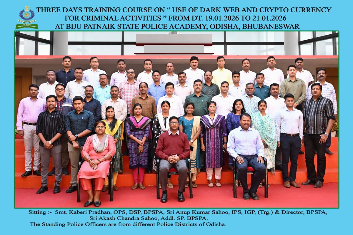 DirBpspa's tweet photo. BPSPA successfully conducted a 3 days training programme on “Dark Web and Cryptocurrency for Criminal Activities” from 19.01.2026 to 23.01.2026. The sessions were delivered by guest resource persons from SVP National Police Academy, Hyderabad. https://t.co/3BKX67MZ9R