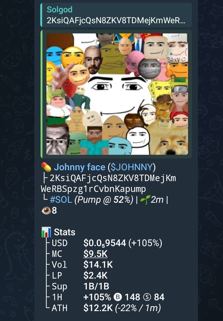 Solgod001's tweet photo. Watch your entry on $JOHNNY

CA##
2KsiQAFjcQsN8ZKV8TDMejKmWeRBSpzg1rCvbnKapump https://t.co/kfP5acMhBS