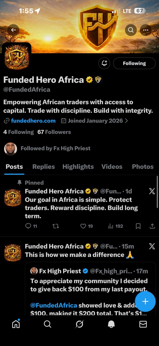 9ja_streamyard's tweet photo. @Fx_high_priest @FundedAfrica Thank you very much fx high priest for always being so kindhearted. I’ve been on the channel since 2022 when you created it and I have really benefited from your bank of knowledge. You were the first person I followed the day I created this account, I’ve followed all other too. https://t.co/FWegU3p10A